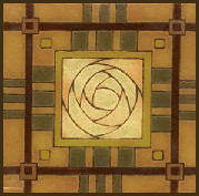 Rose pattern vinyl tile